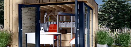 Garden Office Pod PREMIUM (Утепленный, 34 мм + облицовка), 3x3 м (10#039; x 10#039;), 9 м²
