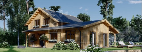 Log Cabin House DARLA (44+44 mm), 180 m²