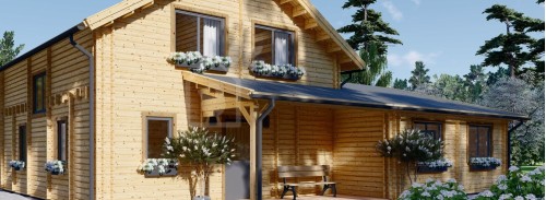 Log Cabin House DARLA (44+44 mm), 180 m²