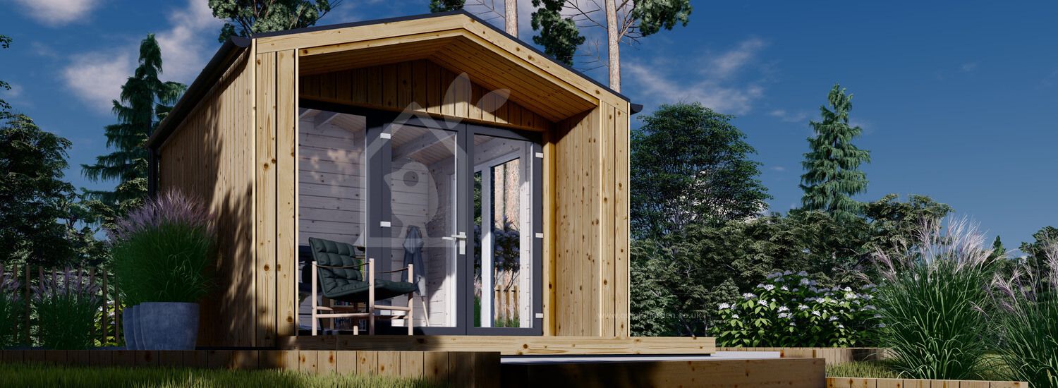 Garden Office Pod PIA (34 мм + облицовка), 3x3 м (10#039; x 10#039;), 9 м²