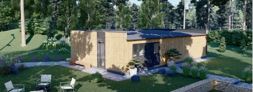 Büyükanne Ek Binası KAYA 2 (Yalıtımlı, 44 mm + Kaplama), 64 m²